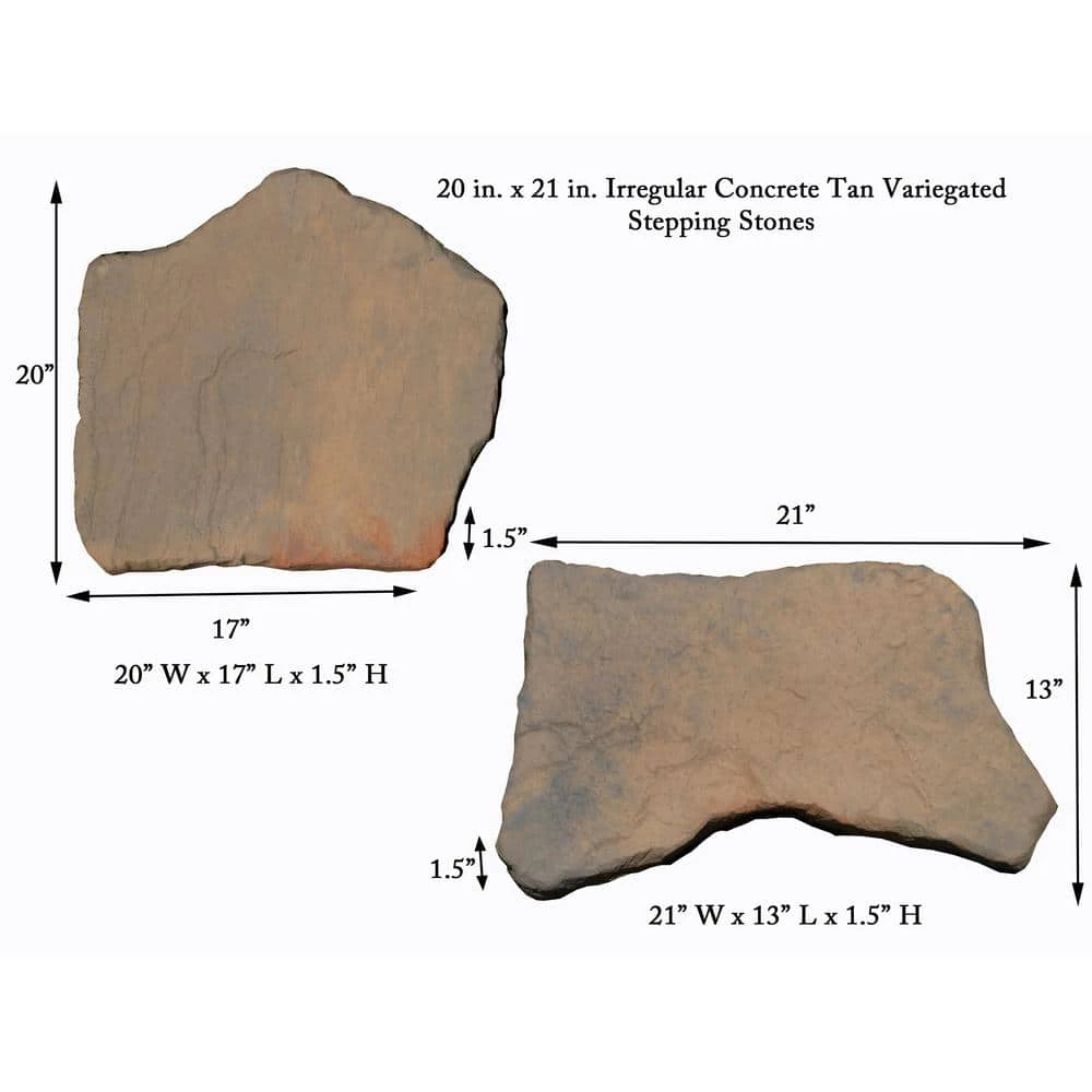 Nantucket Pavers 20 in. and 21 in. Irregular Blue Concrete Step Stone Kit (20-Piece) - Image 5