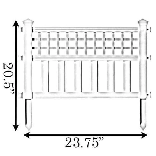 Gardenised Plastic Outdoor Decor Garden Flower Edger Fence, Border, Set of 4 Panels, Bronze 20.5 in. - Image 8