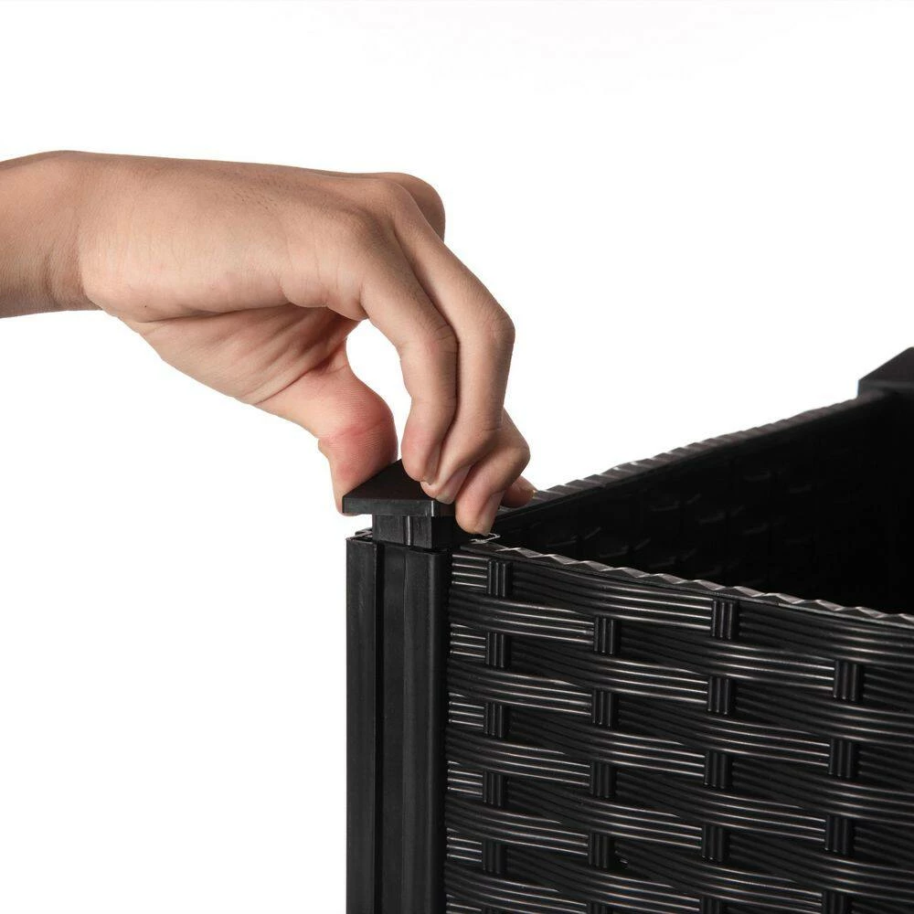 Gardenised Rattan Raised Garden Bed Flower Planter - Image 10