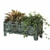 Gardenised 10 in. W x 26.5 in. D x 12.5 in. H Living Butterfly Outdoor Antique Bronze Plastic Plant Stand, Flower Planting Pot