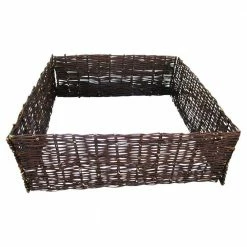 MGP 96 in. L x 48 in. W x 12 in. H Standard Woven Willow Wood Raised Garden Bed