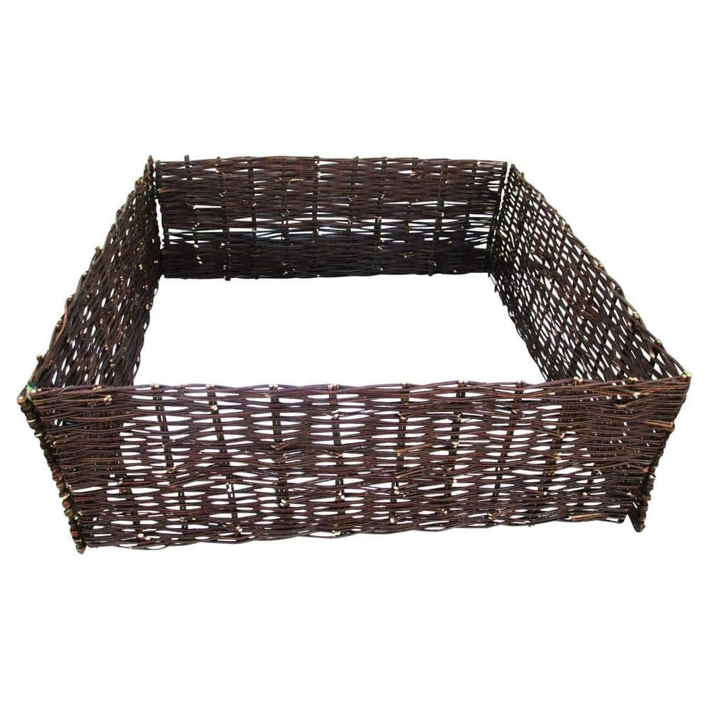 MGP 96 in. L x 48 in. W x 12 in. H Standard Woven Willow Wood Raised Garden Bed
