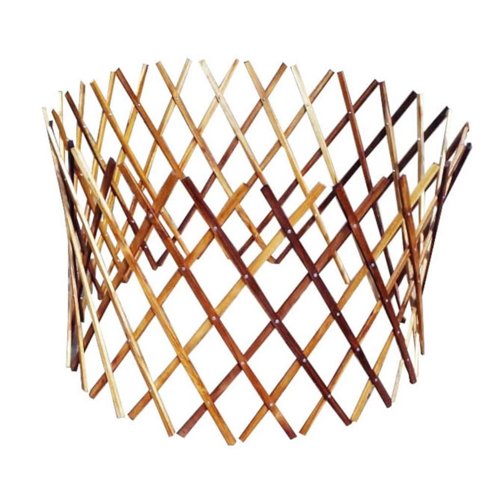 MGP 24 in. H Teak Wood Extendable Circular fence Trellis
