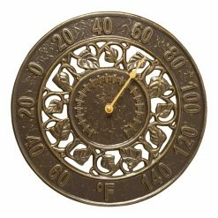 Whitehall Products Aluminum French Bronze Ivy Analog Thermometer