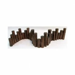 MGP 10 in. H x 60 in. L Teak Wood Uneven Top Solid Log Edging