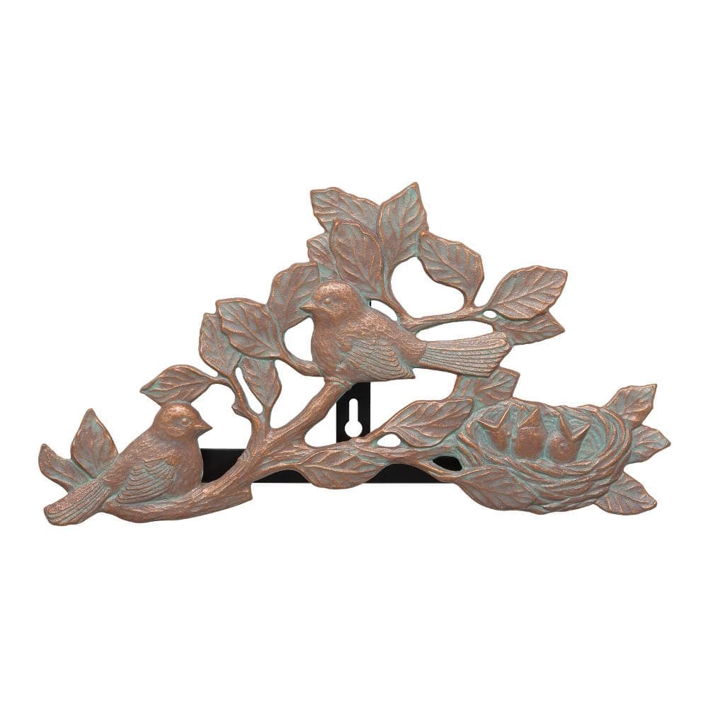 Whitehall Products Copper Verdigris Chickadee Hose Holder