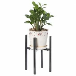 Gardenised Adjustable Metal Plant Holder, Flower Pot Stand Expands from 9.5 in. to 14.5 in.