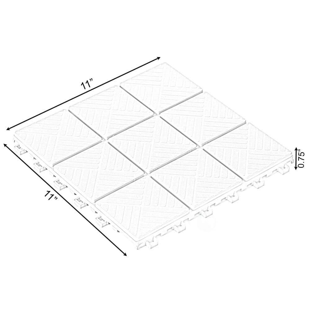 Gardenised Gray Plastic Interlocking Garden Path Tiles Outdoor Flooring Decorative Floor Grass Paver (Pack of 5) - Image 7