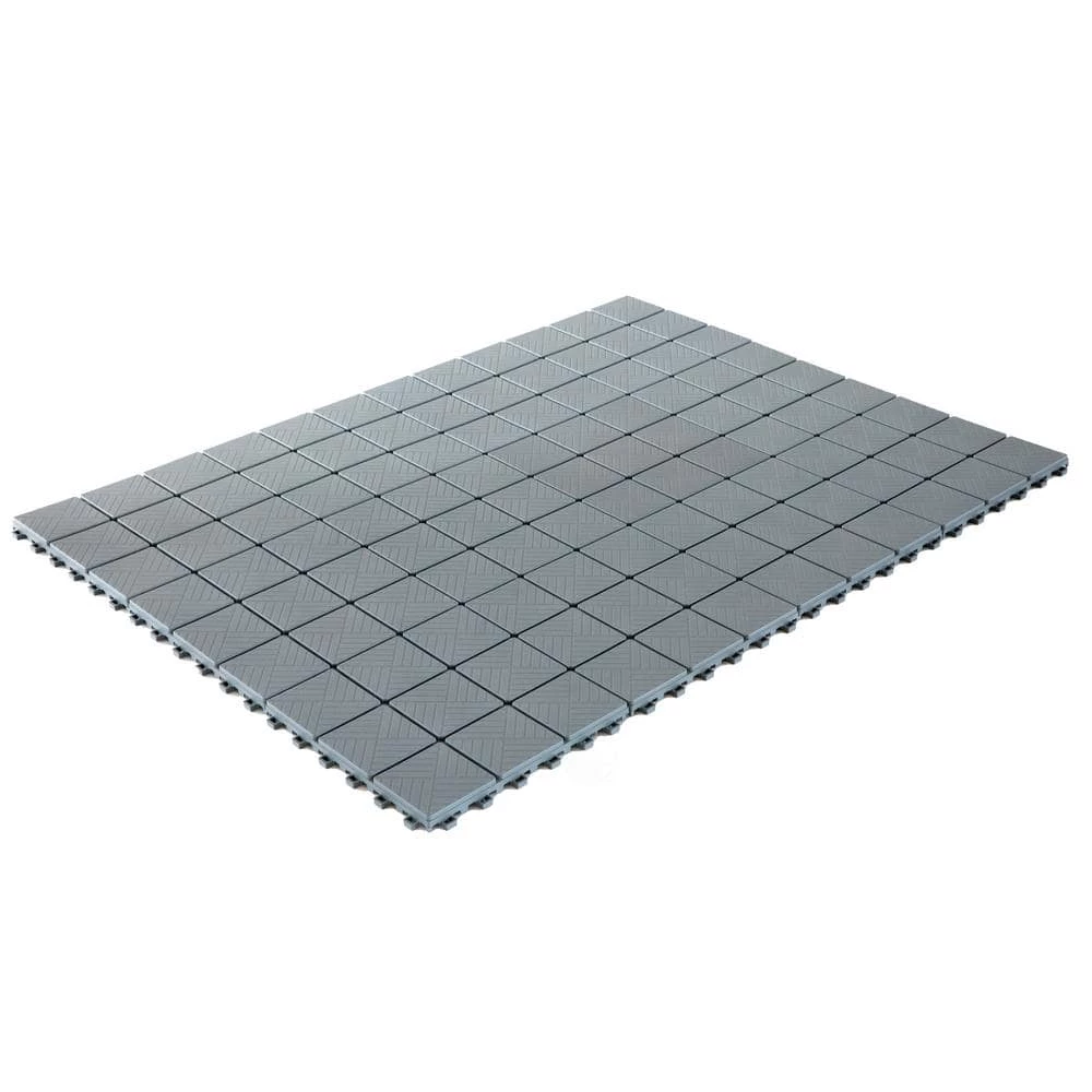 Gardenised Gray Plastic Interlocking Garden Path Tiles Outdoor Flooring Decorative Floor Grass Paver (Pack of 5) - Image 6