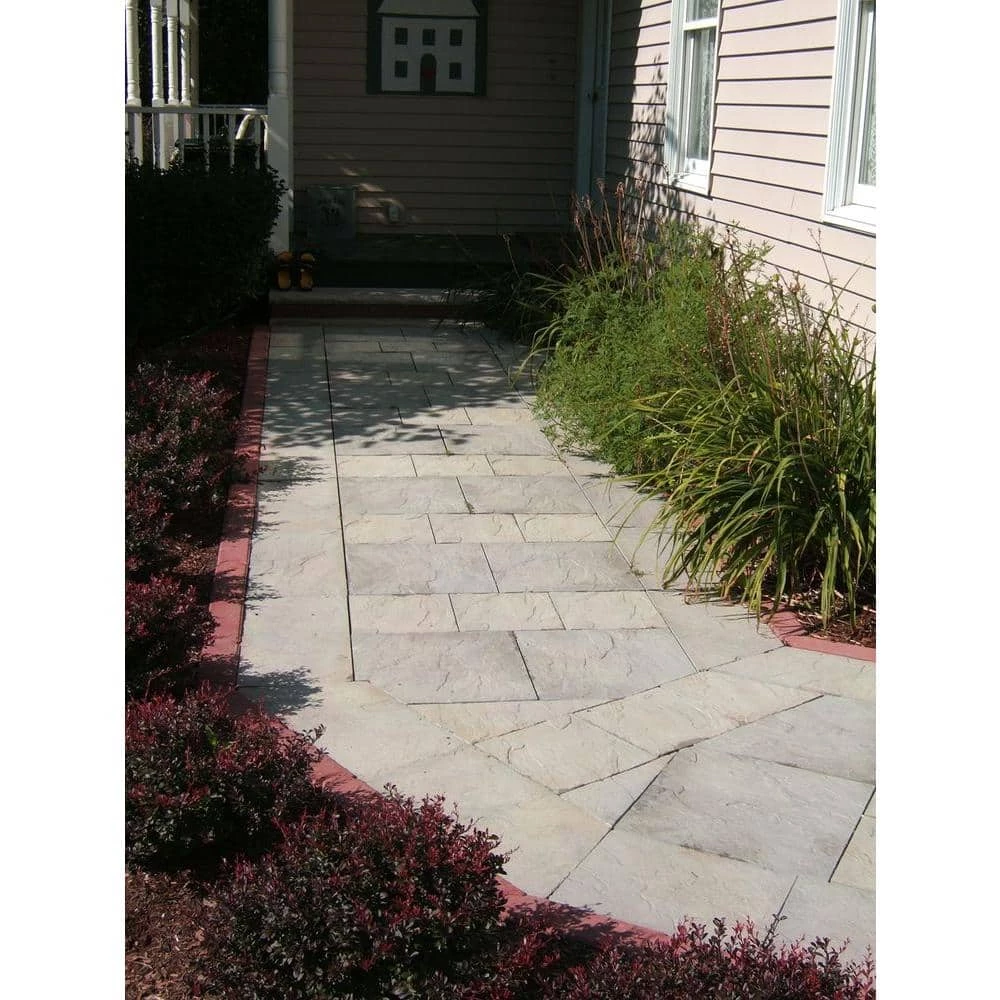Nantucket Pavers Patio-on-a-Pallet 12 in. x 12 in. Concrete Gray Variegated Traditional Yorkstone Paver (100 Pieces/100 Sq Ft) - Image 3
