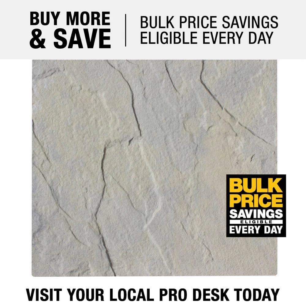 Nantucket Pavers Patio-on-a-Pallet 12 in. x 12 in. Concrete Gray Variegated Traditional Yorkstone Paver (100 Pieces/100 Sq Ft) - Image 5