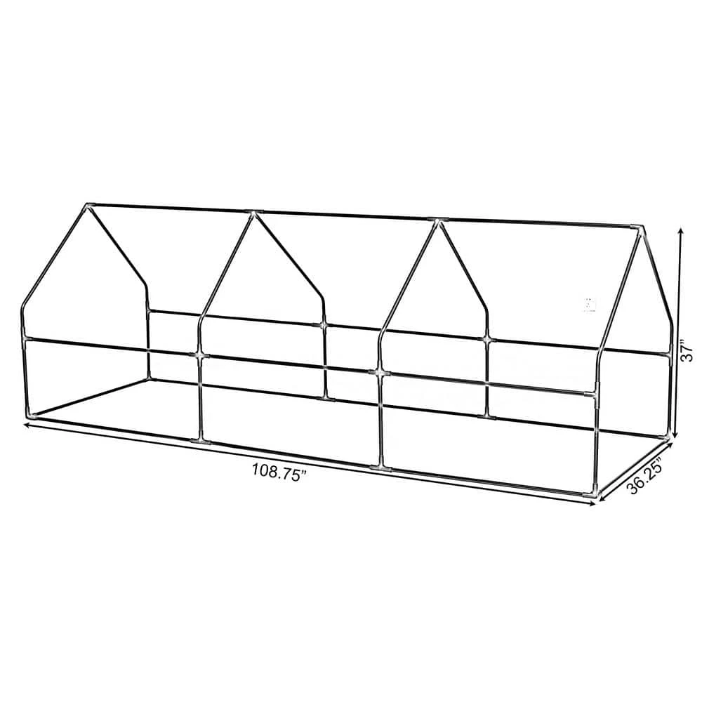 Gardenised Green Outdoor Waterproof Portable Plant Greenhouse with 2 Clear Zippered Windows, Large - Image 5