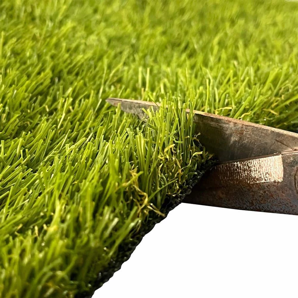 Wellco 12 ft. x 6 ft. Green Artificial Grass Carpet 1.37 in. Mat for Outdoor Garden Landscape Balcony Dog Grass Rug - Image 8