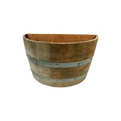 MGP 26 in. Dia x 14 in. H Wood Wine Barrel