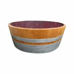 MGP 25 in. Dia x 9 in. H Natural Wood Wine Barrel