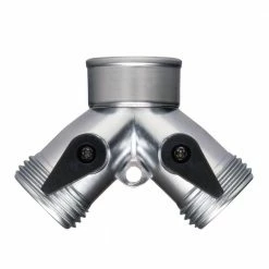 Melnor 2-Way Y Shut-Off Metal Hose Connector