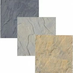 Nantucket Pavers Yorkstone 6 in. x 6 in. x 1.5 in. Multi-Color Concrete Paver Sample Box (3-Pieces)
