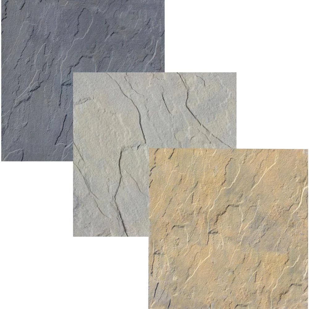 Nantucket Pavers Yorkstone 6 in. x 6 in. x 1.5 in. Multi-Color Concrete Paver Sample Box (3-Pieces)