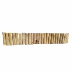 MGP 60 in. x 2 in. x 10 in. Natural Color Even Solid Teak Wood Log Edging