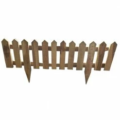 MGP 16 in. H, Teak Picket Garden Fence