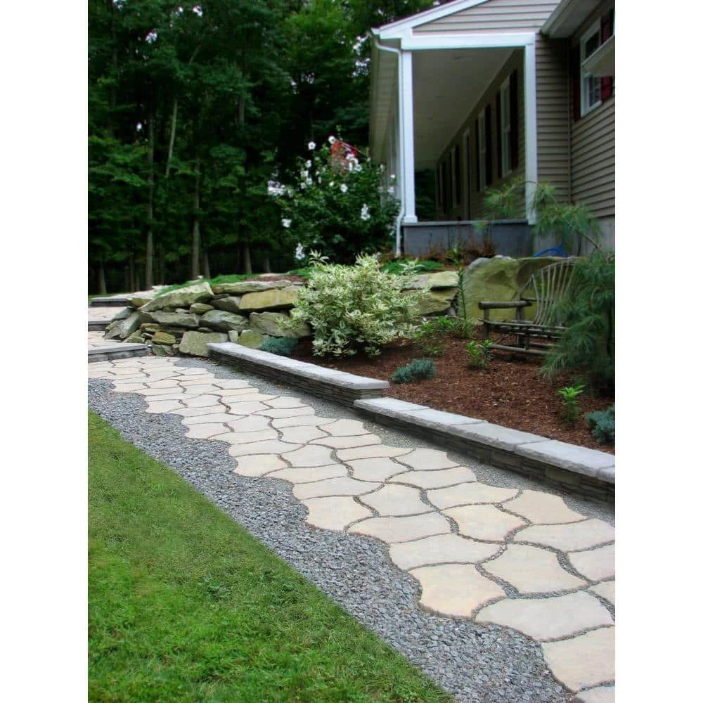 Nantucket Pavers Berkshire 13 in. x 19 in. Tan Variegated Irregular Paver Kit (60-Pieces per Pallet) - Image 4