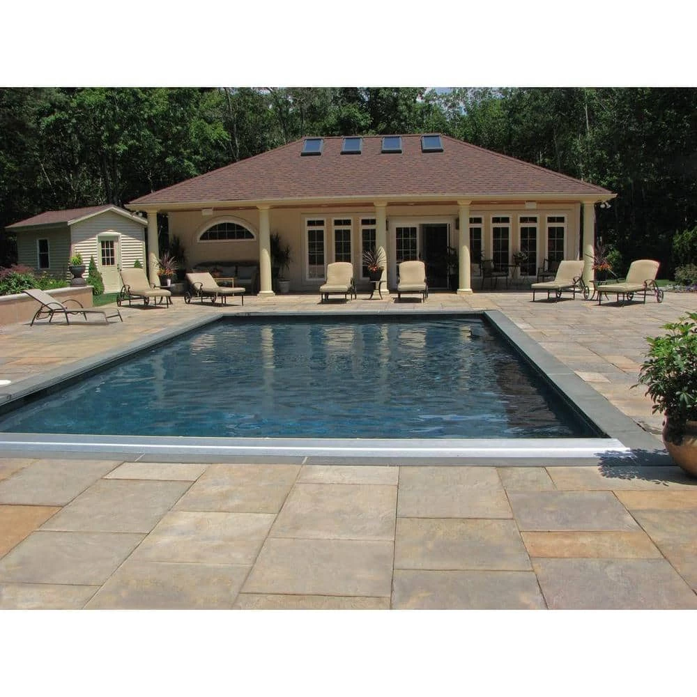 Nantucket Pavers Patio-on-a-Pallet 12in. x 24in. and 24in. x 24in. Concrete Tan Variegated Basketweave Yorkstone Paver(18 Pcs/48 Sq Ft) - Image 3