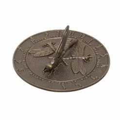 Whitehall Products Weathered Bronze Dragonfly Sundial