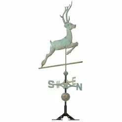Whitehall Products 48 in. Verdigris Deer Copper Weathervane