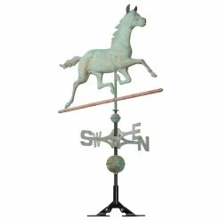 Whitehall Products 48 in. Verdigris Horse Copper Weathervane