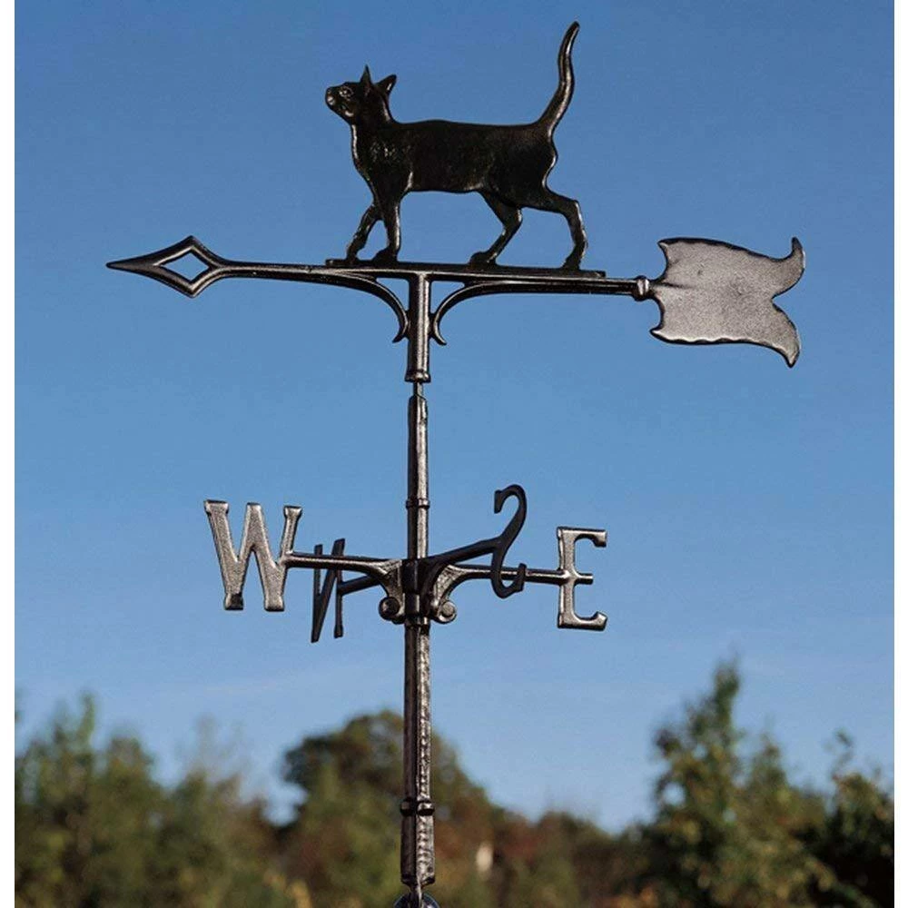 Whitehall Products 30 in. Black Standing Tiger Cat Weathervane - Image 2